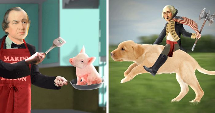 Artist Makes Daily Gifs Of American Presidents… And Things Get Weird! (12 Gifs)