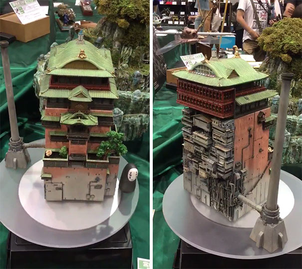 Incredibly Detailed Model Of The Bath House From Miyazaki's Spirited Away