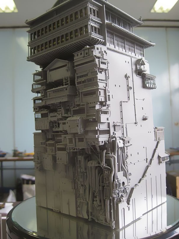 Incredibly Detailed Model Of The Bath House From Miyazaki's Spirited Away