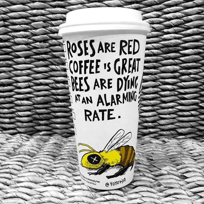 I Draw Cartoons Every Day, Sometimes On Coffee Cups