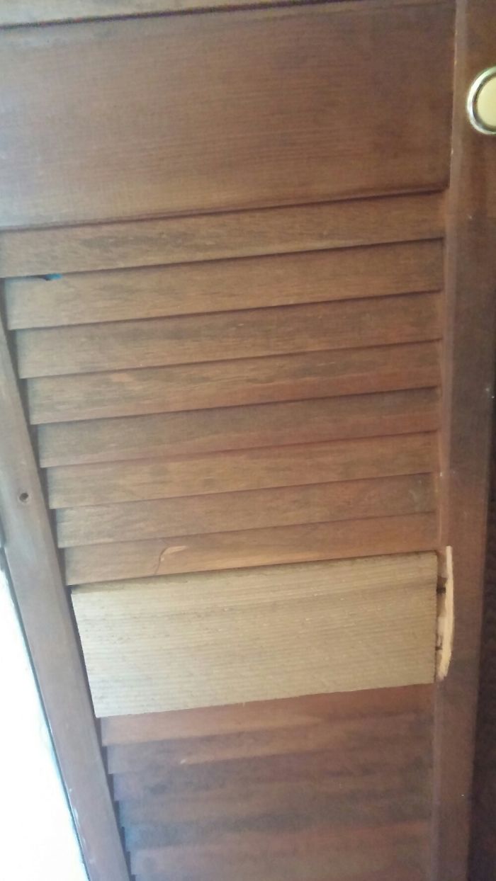 How My Landlord Fixed The Cabinet Door