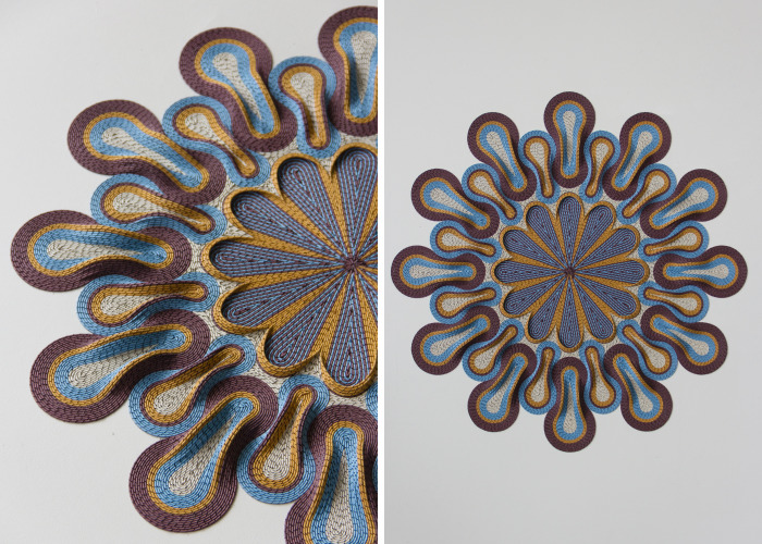 I Create 3D Paper Tapestries Made With Curled Paper Strips
