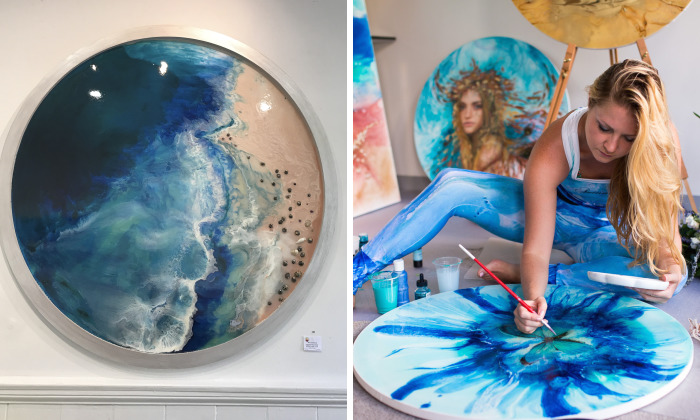 I Use Mineral Crystals And Seashells To Create Abstract Seascapes