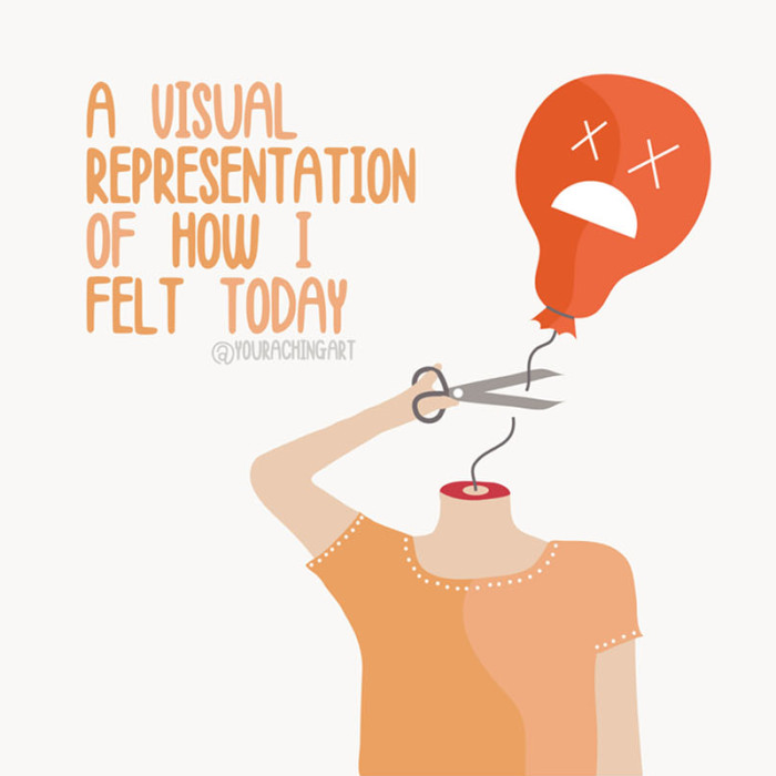 I Make Light-Hearted Illustrations Showing How It Feels To Live With Chronic Fatigue, Chronic Migraine And Anxiety