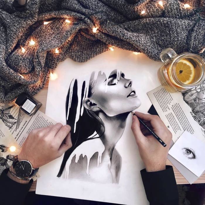 I Draw Realistic Portraits With Coloured Pencils