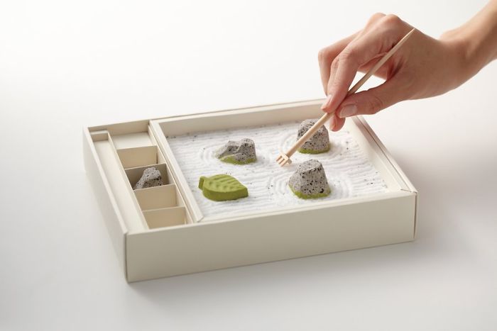 Zen Garden Rock Chocolate Packaging Lets You Relax While Raking The Sand