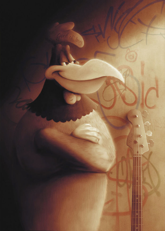 Foghorn Leghorn As A Bass Guitar Player