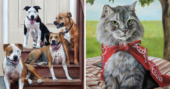 I Create Custom Paintings Of People’s Pets