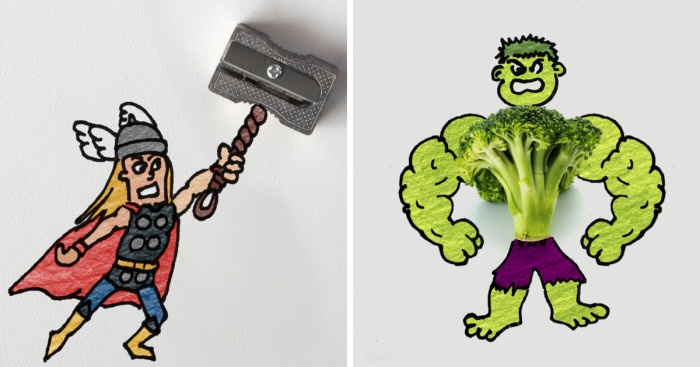 Pop Culture Nerd Art Made Out Of Everyday Objects