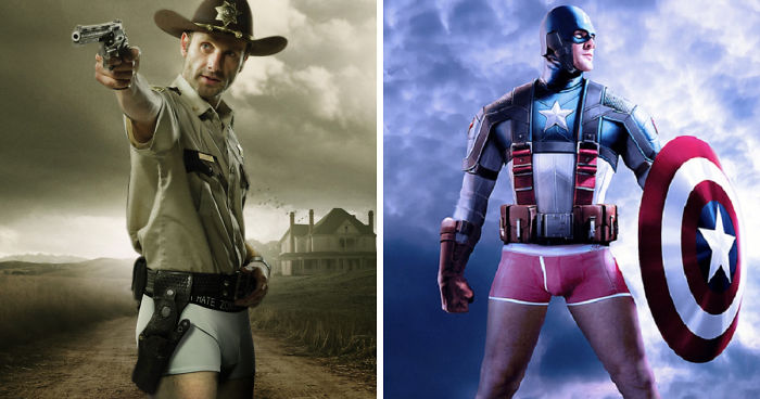 Inspired By “No Pants Day” Artists Remove Pants Of Celebrities And Famous CharactersInspired By “No Pants Day” Artists Remove Pants Of Celebrities And Famous Characters