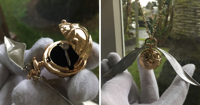 I Made A Golden Snitch Engagement Ring Box