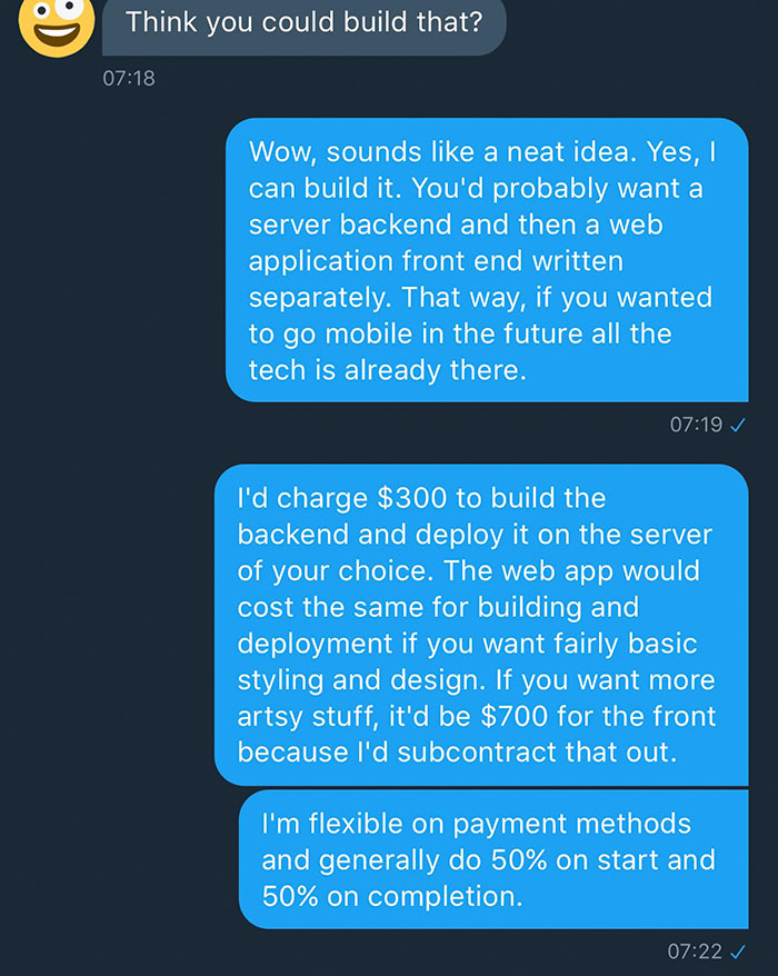 This Programmer Was Asked To Do ~40 Hours Work For Free, And His Brilliant Response Goes Viral This Programmer Was Asked To Do ~40 Hours Work For Free, And His Brilliant Response Goes Viral