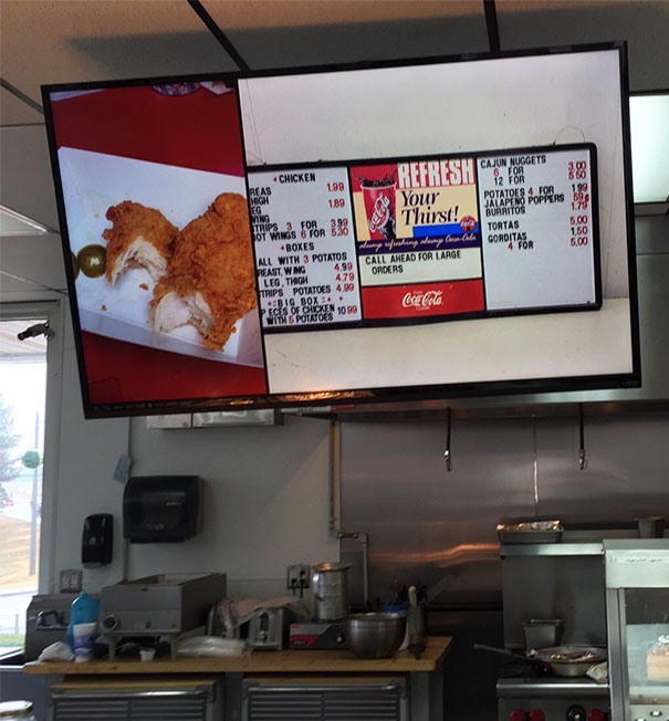 Clearly Missing The Point Of A Digital Menu