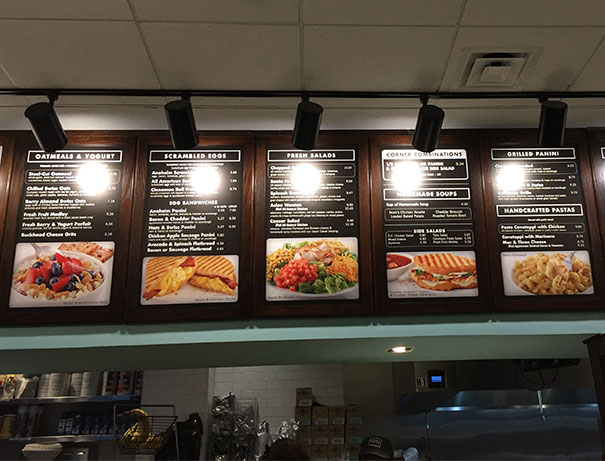 The Lighting On These Menus
