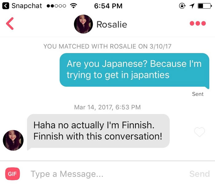 man is flirting with woman who rejects him 