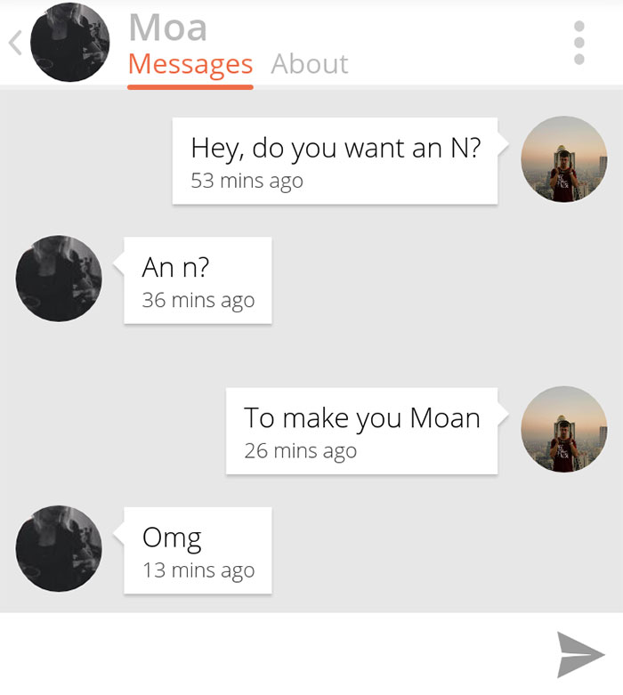 man flirting with woman using her name as a pun 