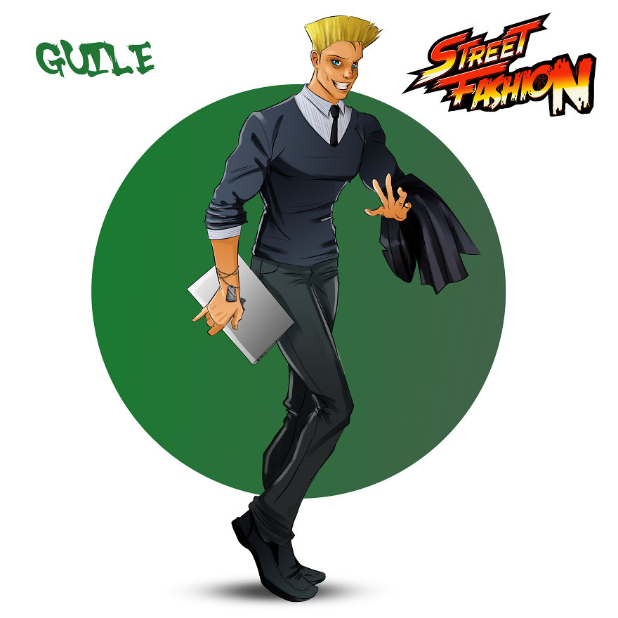 I Drew The "Street Fighter 2" Characters Like A Model.