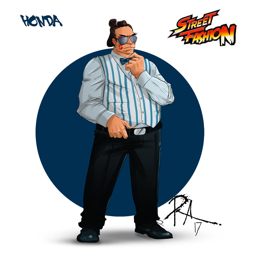 I Drew The "Street Fighter 2" Characters Like A Model.