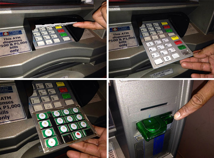 False Keypad Overlay And Card Skimmer