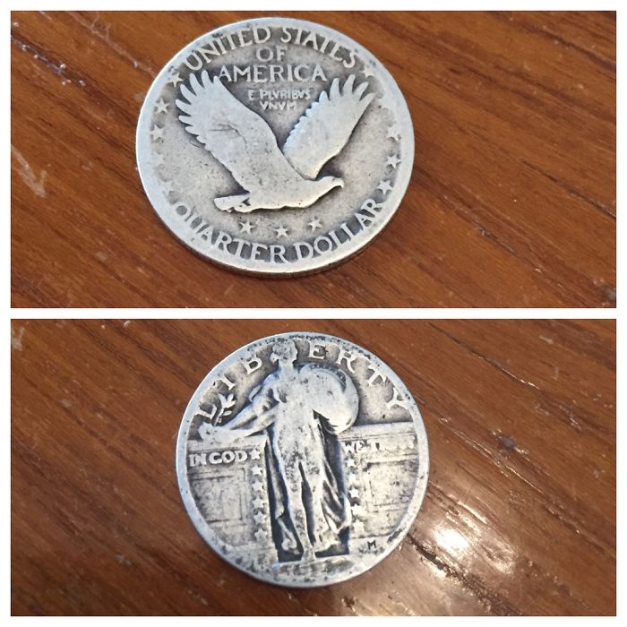 Worn Out American Quarter Most Likely From The 1920's