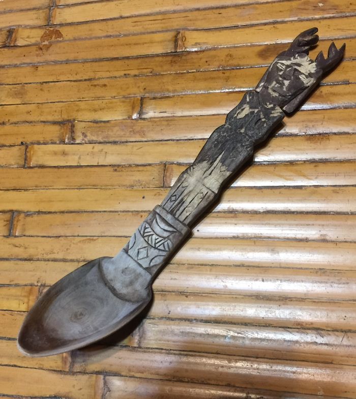 My Wooden Spoon (paiwan Tribe). Can You See Where My Thumb Goes?