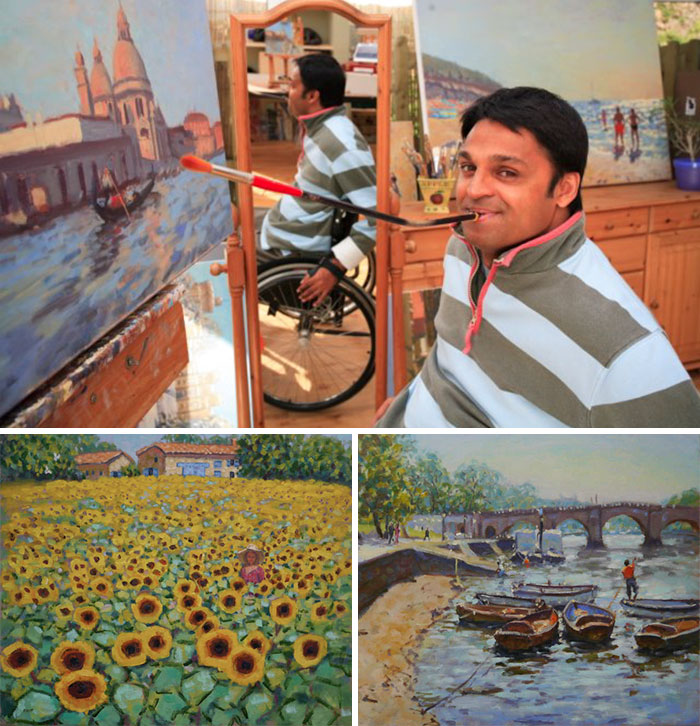 Keith Jansz Was Left Paralysed After Breaking His Neck In A Car Crash. After Reaching Rock Bottom He Learnt To Paint Using His Mouth