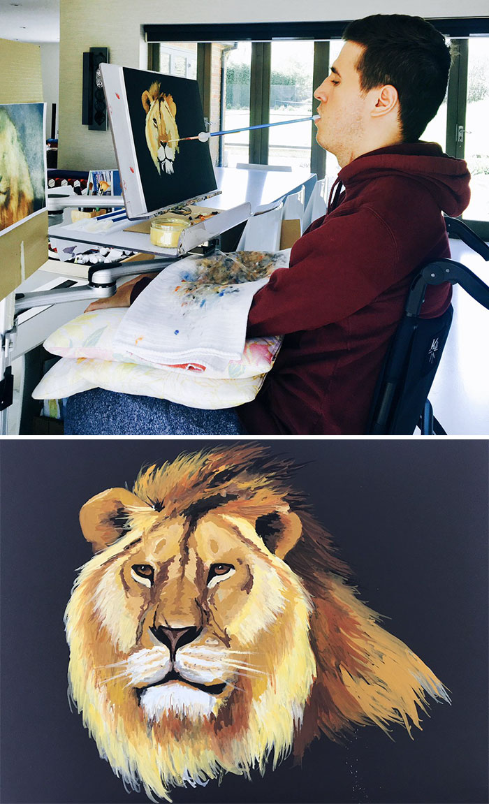 My Mouth Painting. I'm Only Physically Able To Paint By Holding The Brush In My Mouth