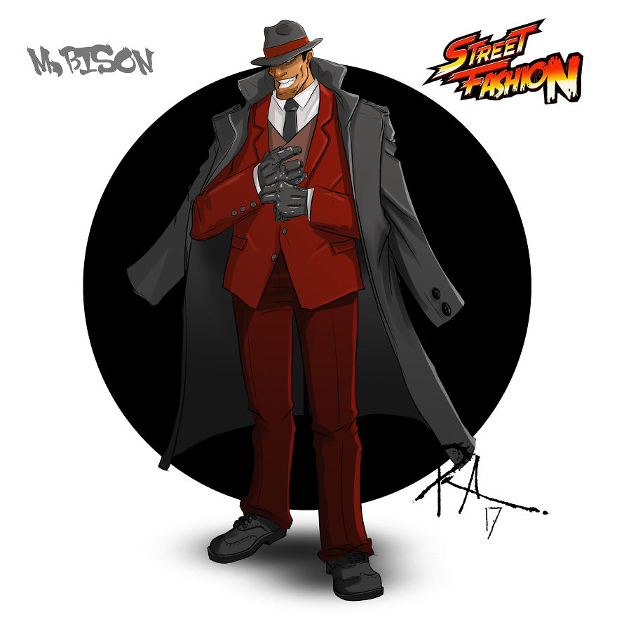 I Drew The "Street Fighter 2" Characters Like A Model.