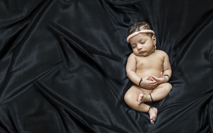 Indian Photographer Captures Meditation Pose By Newborn That Goes Viral