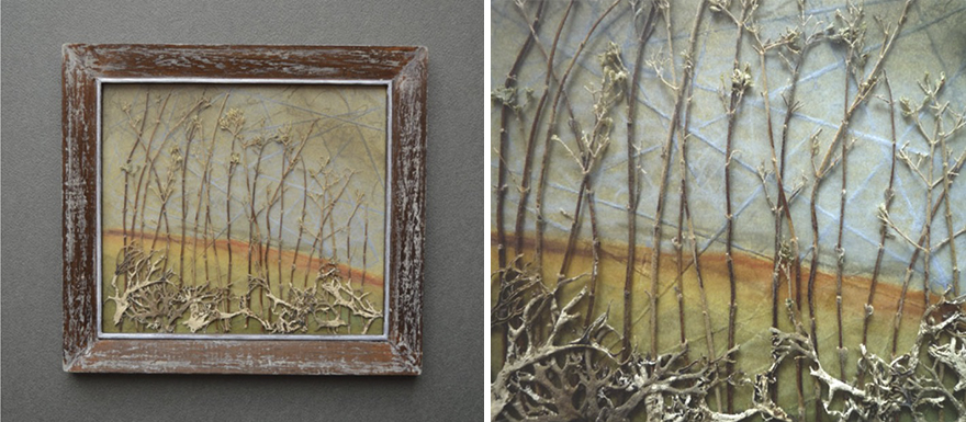 I Use Dried Pressed Plants And Paint To Create Original Artworks