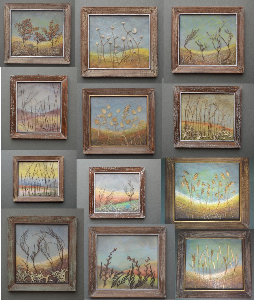 I Use Dried Pressed Plants And Paint To Create Original Artworks