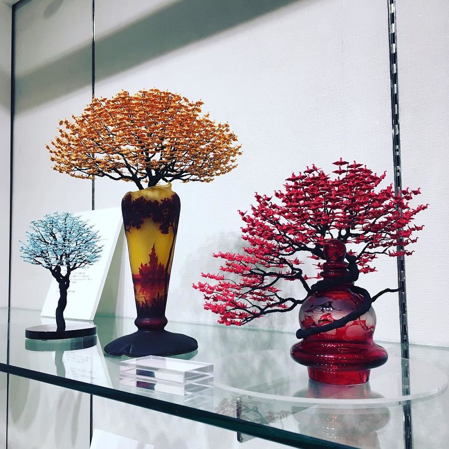 1000s Of Miniature Origami Cranes Turned Into Incredible Bonsai Trees By Naoki Onogawa 1000s Of Miniature Origami Cranes Turned Into Incredible Bonsai Trees By Naoki Onogawa