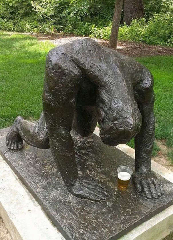 People Playing With Statues