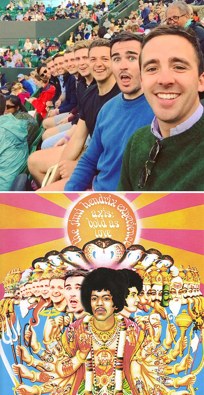 This Beautifully Lined Up Eight Headed Selfie