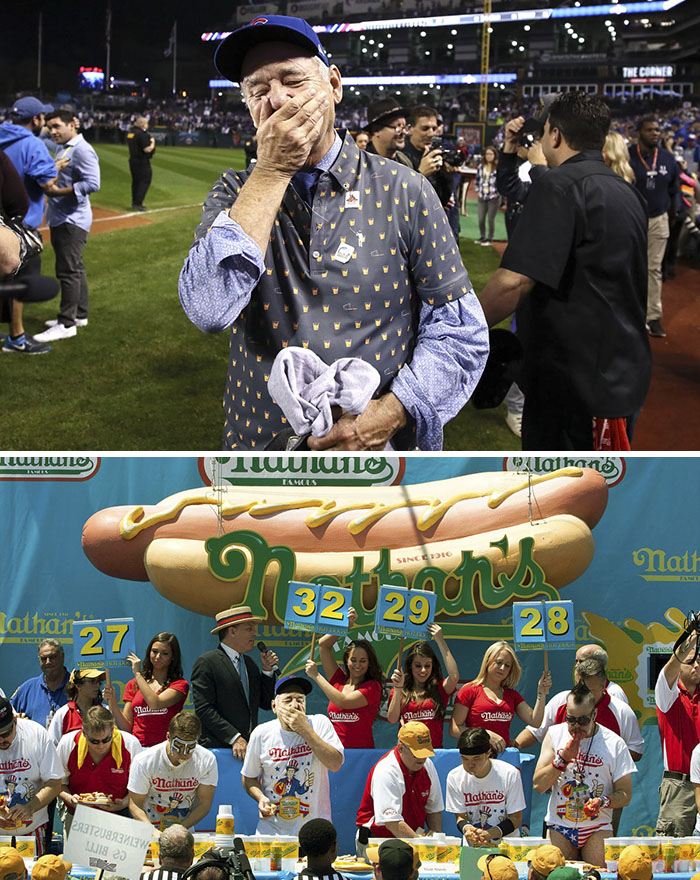 Bill Murray After The Cubs Win Last Night