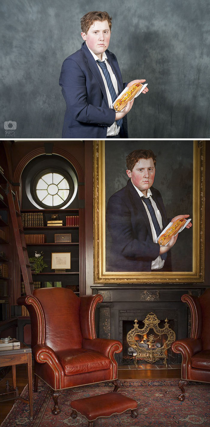 Man Holding Hot Dog Like He's Just Won An Award