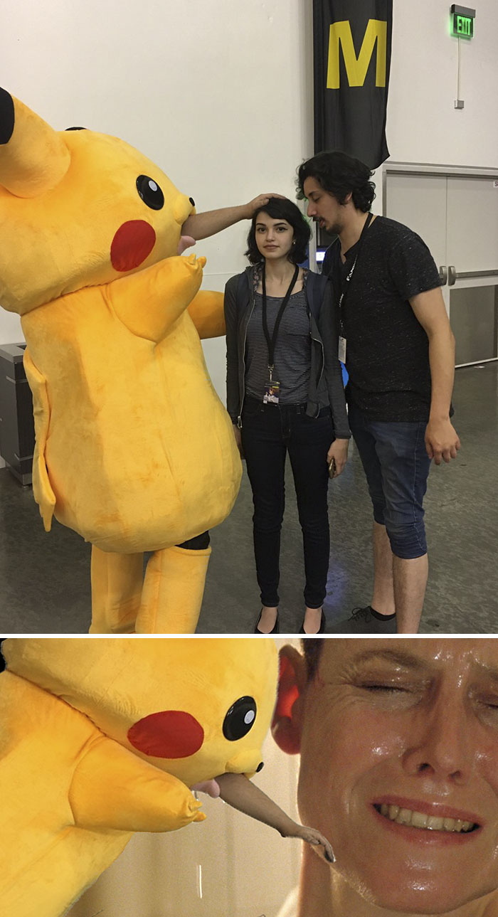 Pikachu Reaching Out Of Their Costume