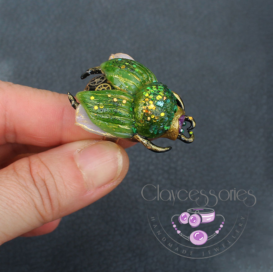 I Create These Magical Beetles From Polymer Clay