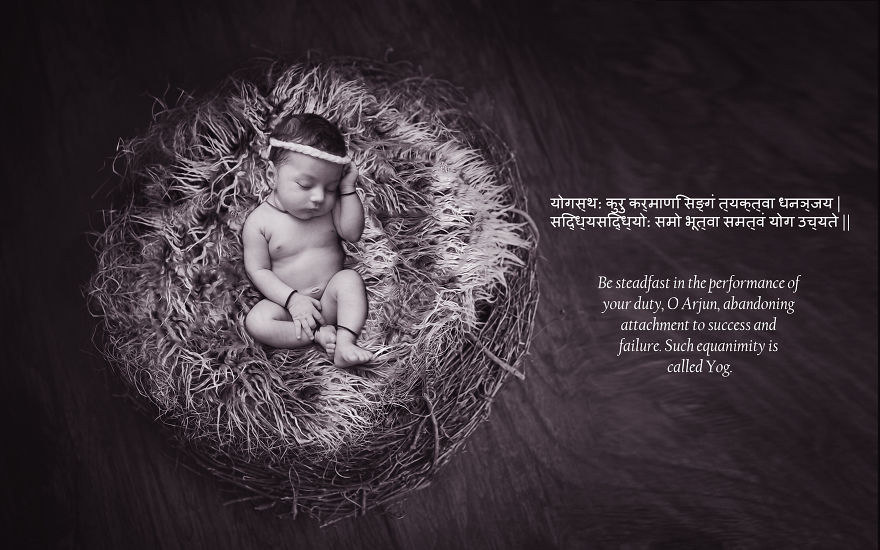 Indian Photographer Captures Meditation Pose By Newborn That Goes Viral