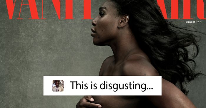 Serena Williams Poses Topless As Pregnant Goddess For Vanity Fair, And Some People Find It “Disgusting”