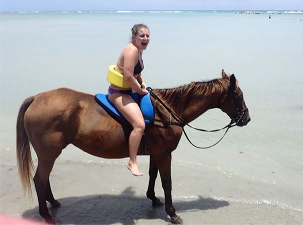 The Shadow Of My Girlfriend On A Horse Looks Like A Shark