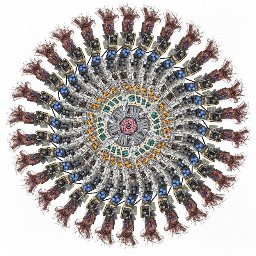 Artists Created Unique Flower Petals From E-Waste