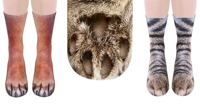 Realistic Animal Socks Will Make You Look Like You Have Animal Paws