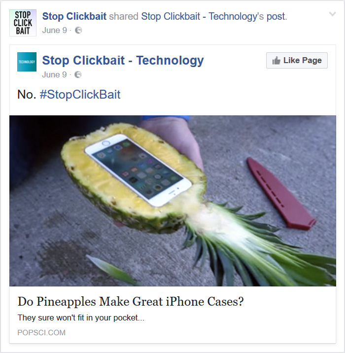 Stop Clickbait