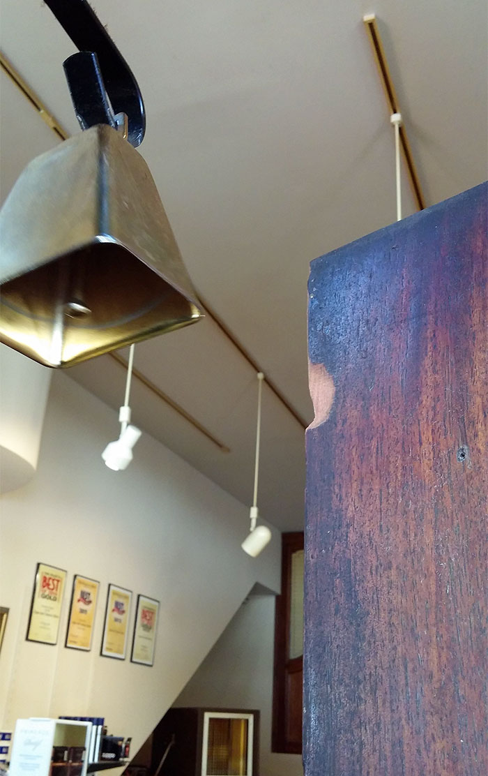 30+ Years Of Wear On My Shop's Door From A Literal Doorbell