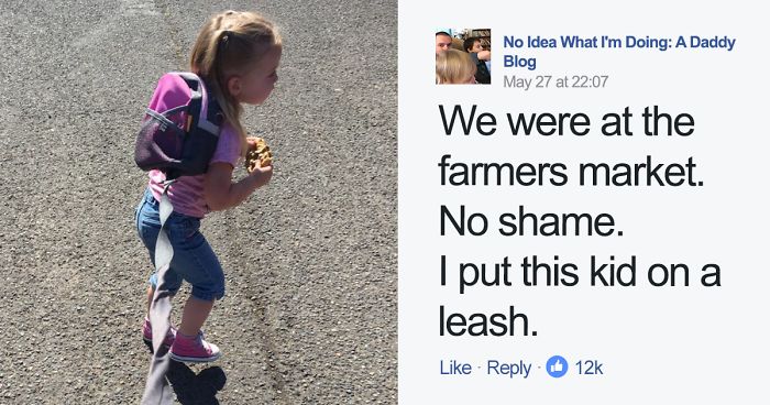 Dad’s Explanation Why He Puts His Toddler On A Leash Goes Viral, And He Has A Point
