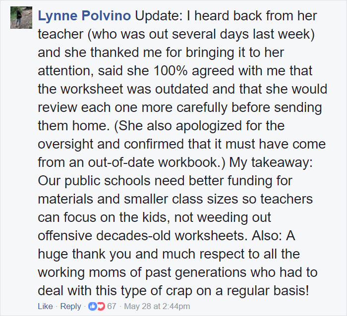 Mom Gets Shocked After Seeing Her 6-Year-Old Daughter's Sexist Homework, Rewrites It And Goes Viral Mom Gets Shocked After Seeing Her 6-Year-Old Daughter's Sexist Homework, Rewrites It And Goes Viral