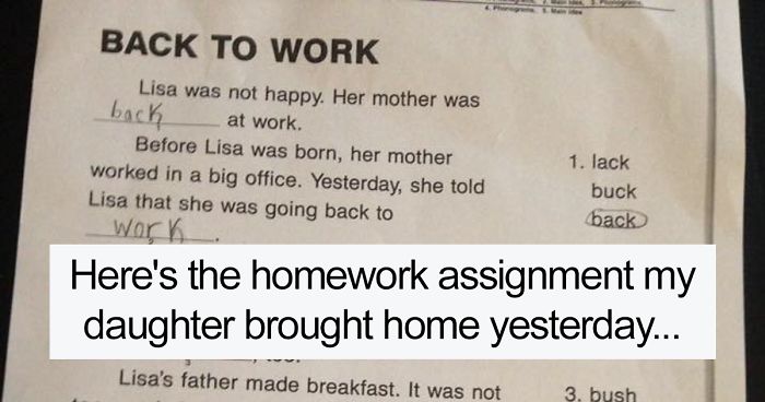 Mom Gets Shocked After Seeing Her 6-Year-Old Daughter’s Sexist Homework, Rewrites It And Goes Viral