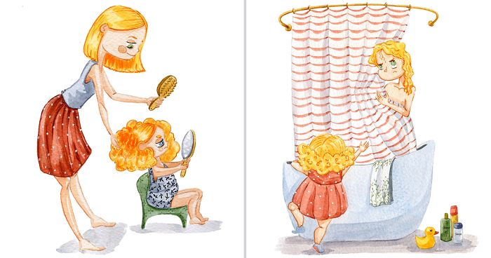 My 3-Year-Old Daughter Never Lets Me Get Bored So I Started Illustrating Our Life