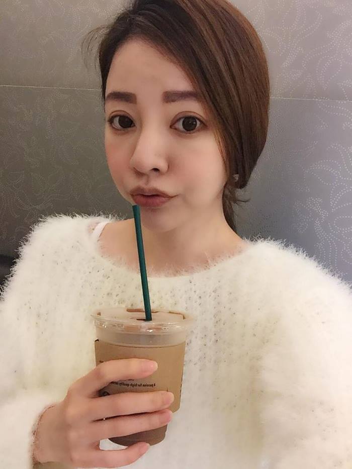 Fayfay Hsu drinking coffee